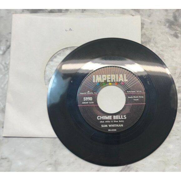 Slim Whitman My Wild Irish Rose / Chime Bells 45 Vinyl Classic Country Imperial - Picture 5 of 6
